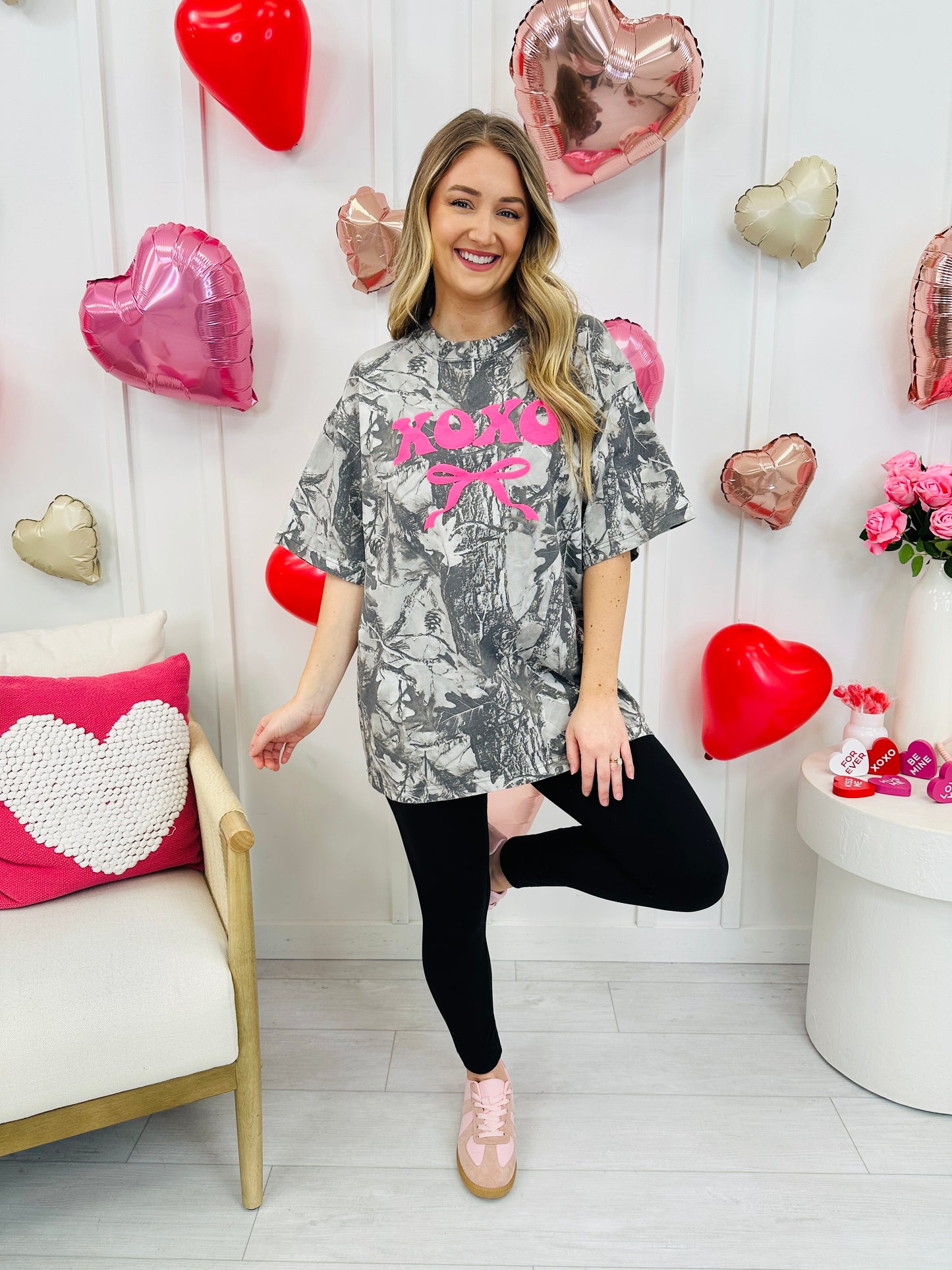 XOXO Camo Graphic Tee