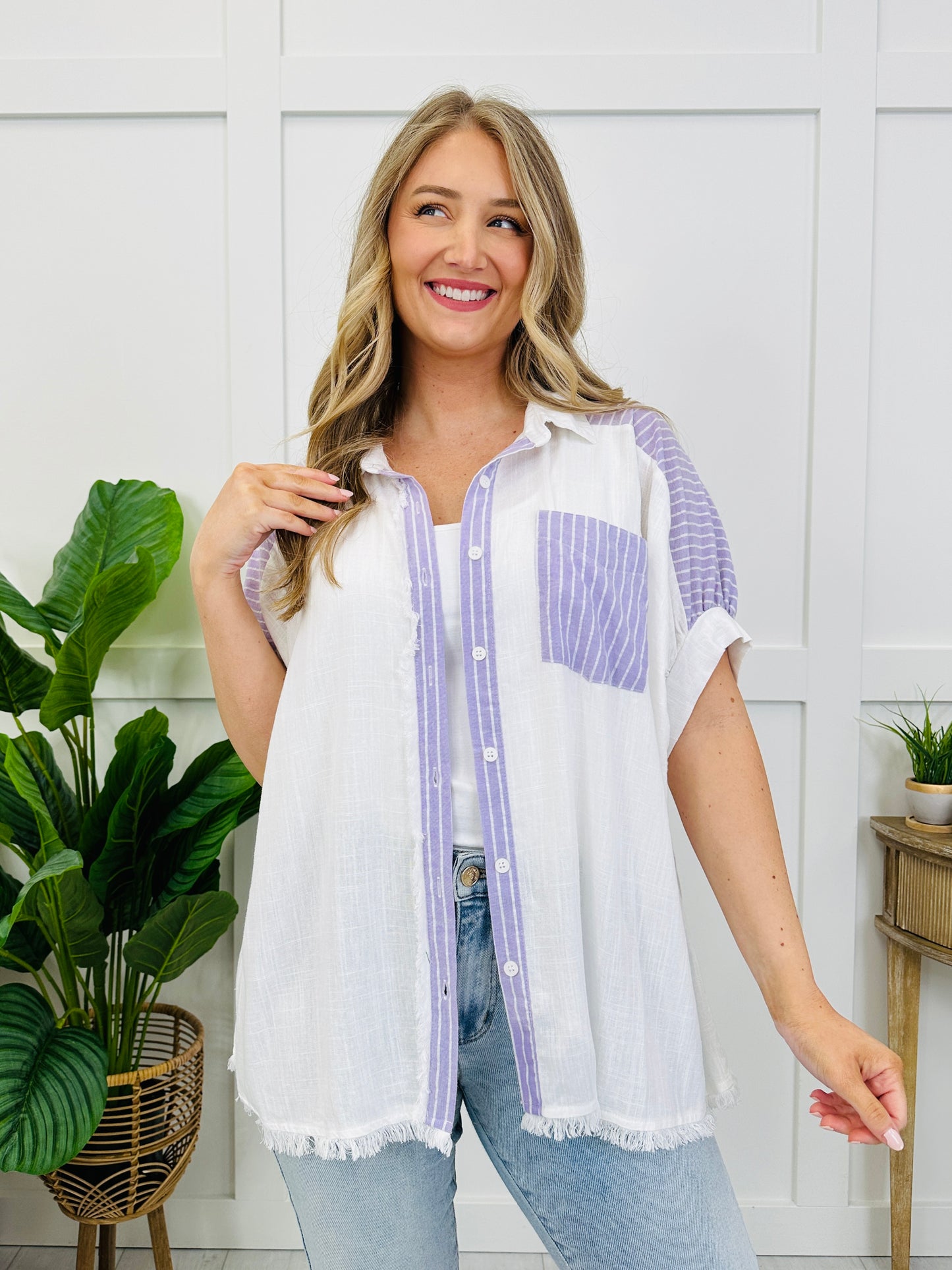 Soft Breeze Top in Lavender