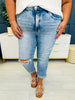 Lovervet Secret Lover Tummy Control Cropped Straight Jeans in Reg/Curvy