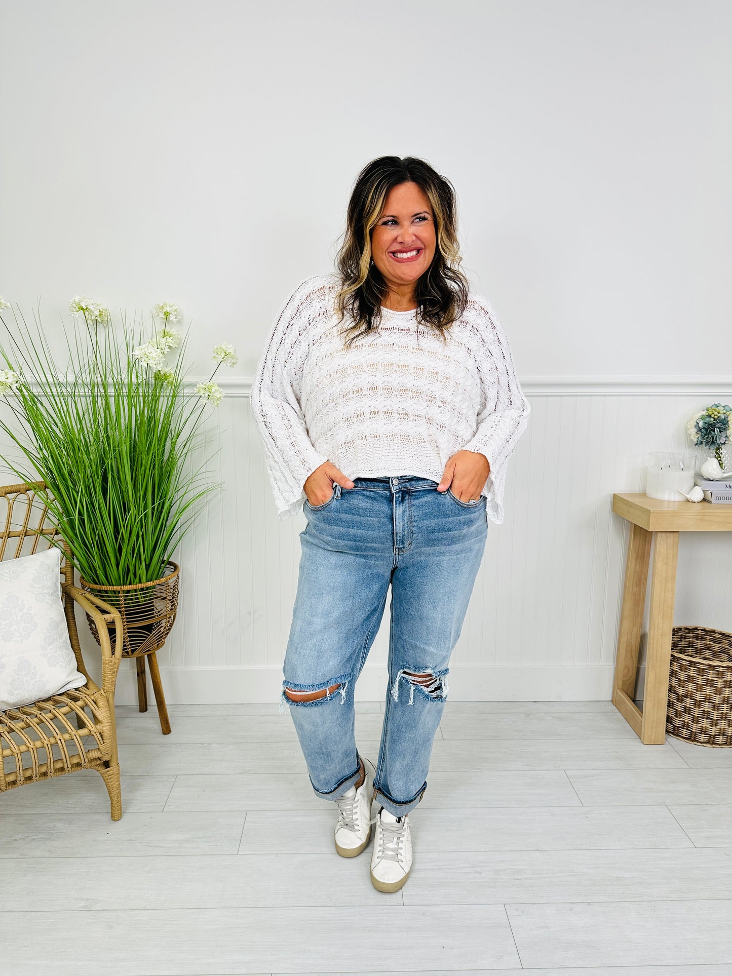 Judy Blue Spring Fling Boyfriend Jeans