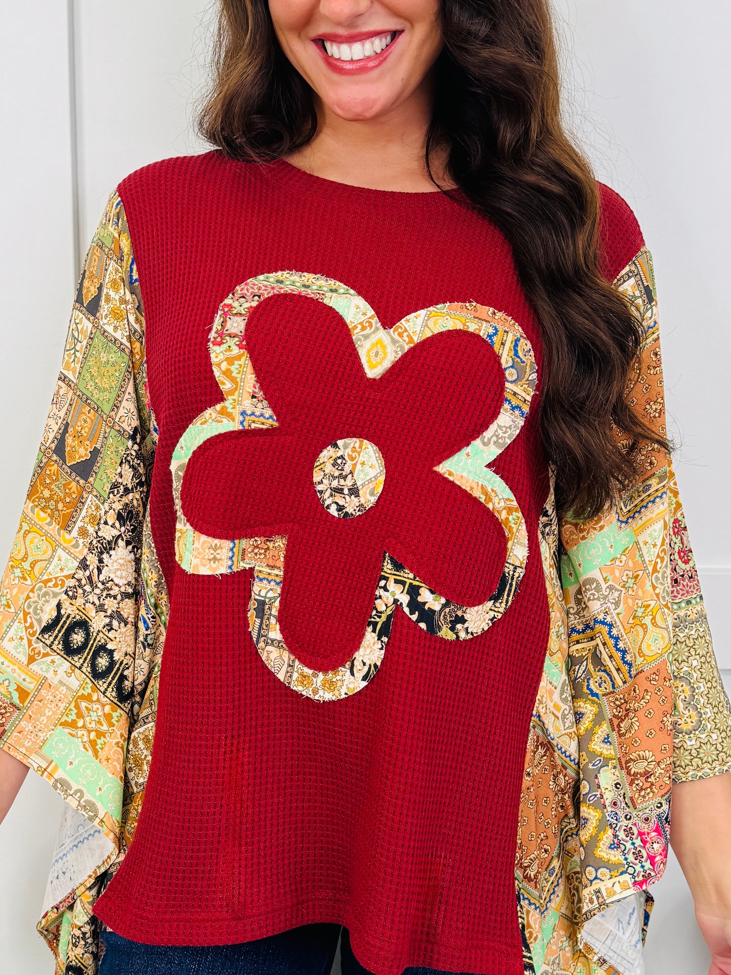 Wildflower Soul Top In Burgundy