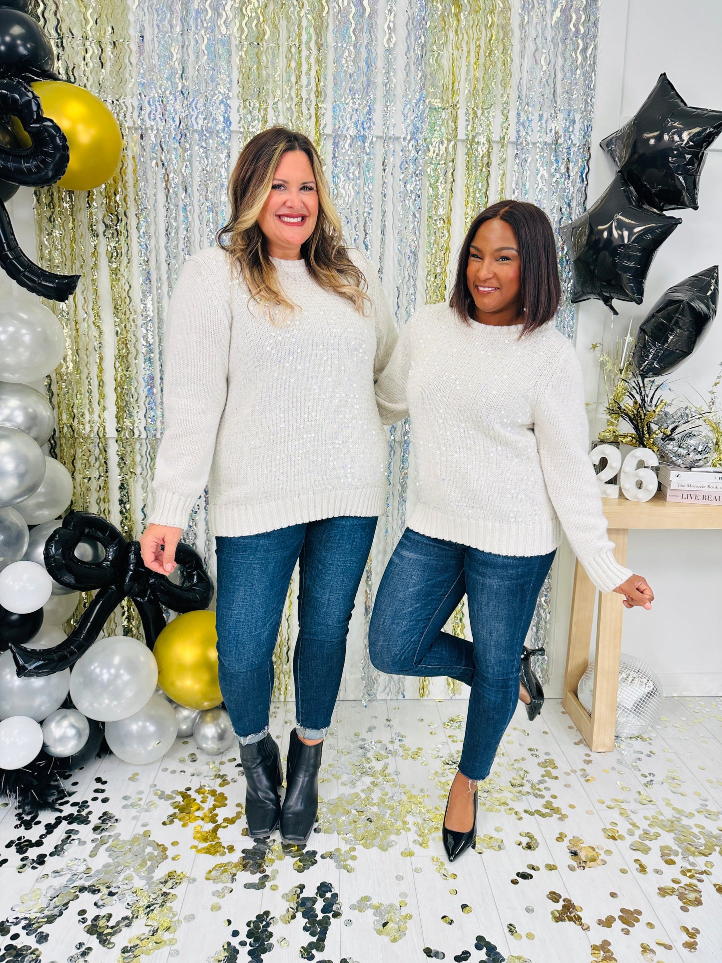 Shimmery Simplicity Sweater