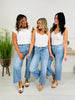 Double the Fun Wide Leg Cropped Tummy Control Jeans