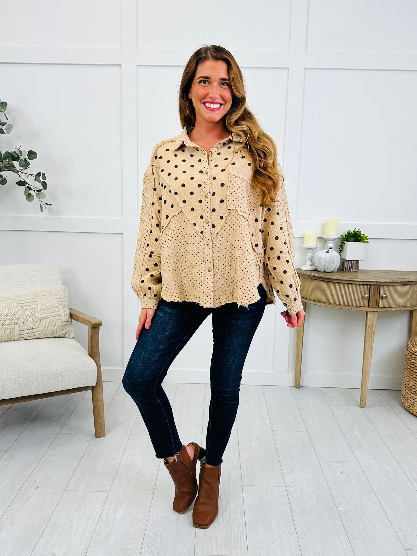 Dotted Trails Button Down