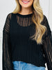 The Mesh Moment Sweater- Multiple Colors!