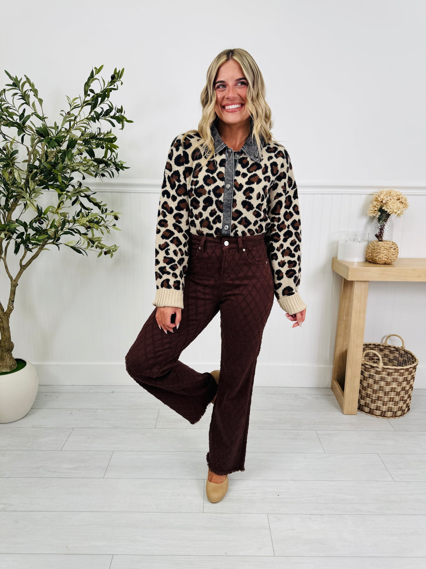Chocolate Charm Tummy Control Straight Jeans
