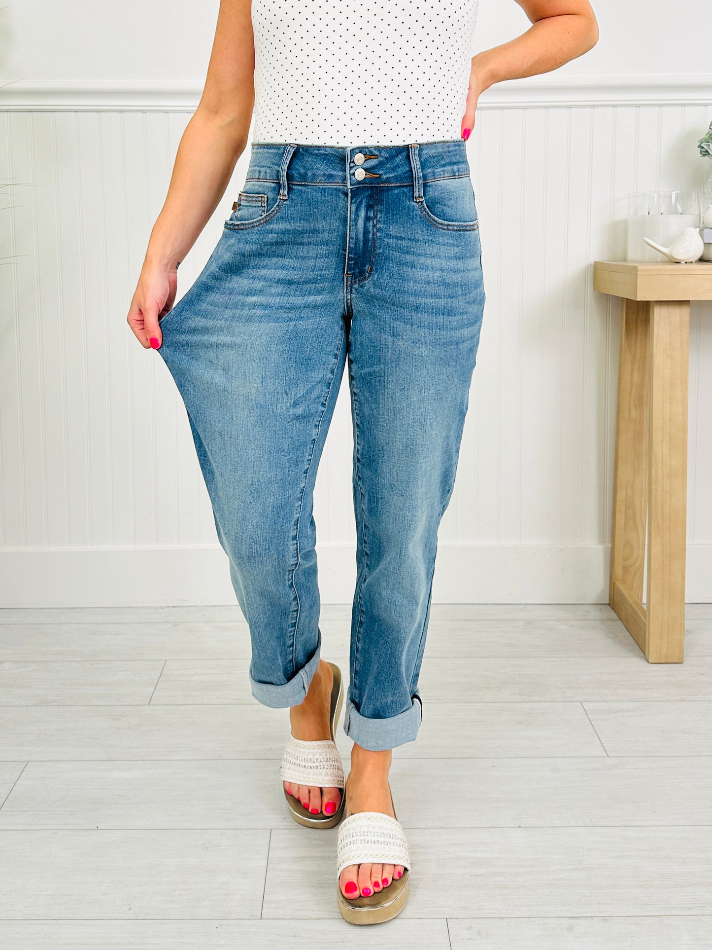 Judy Blue Boyfriend Upgrade Cooling Boyfriend Jeans