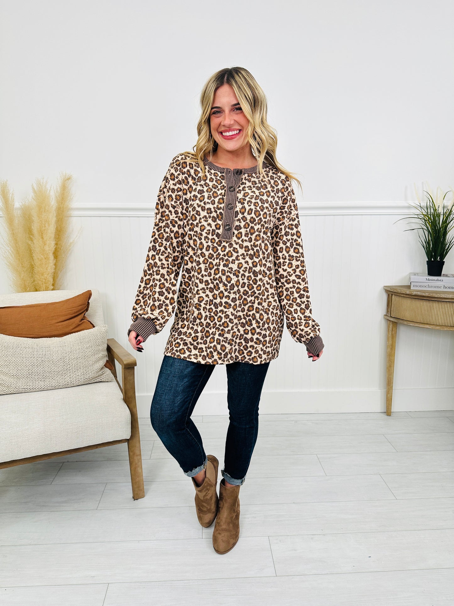 Spotted Moments Henley Top