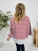 Stripe Up Your Alley Pullover In Heather Grey