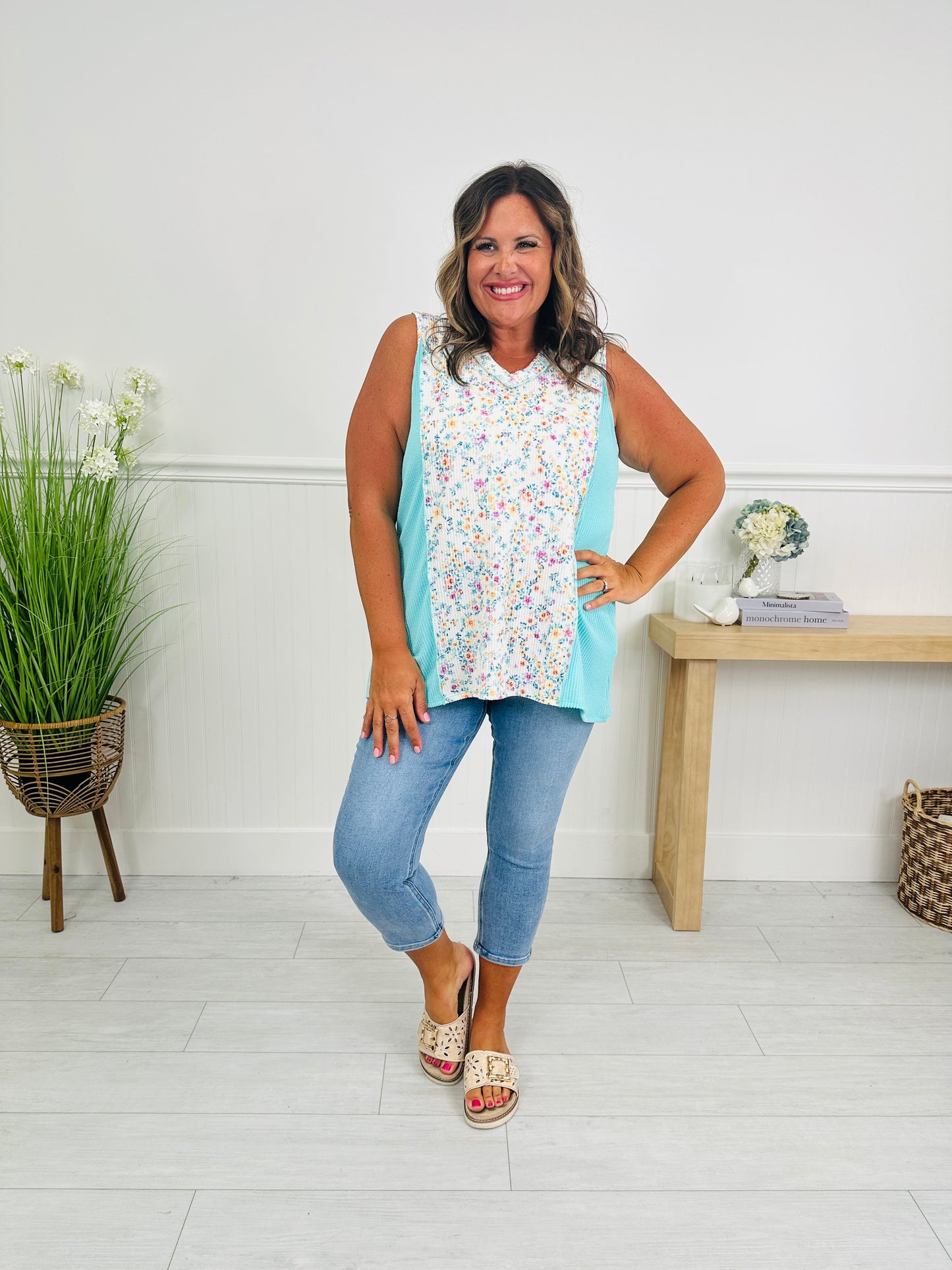Floral Fusion Tank Top in Multiple Colors