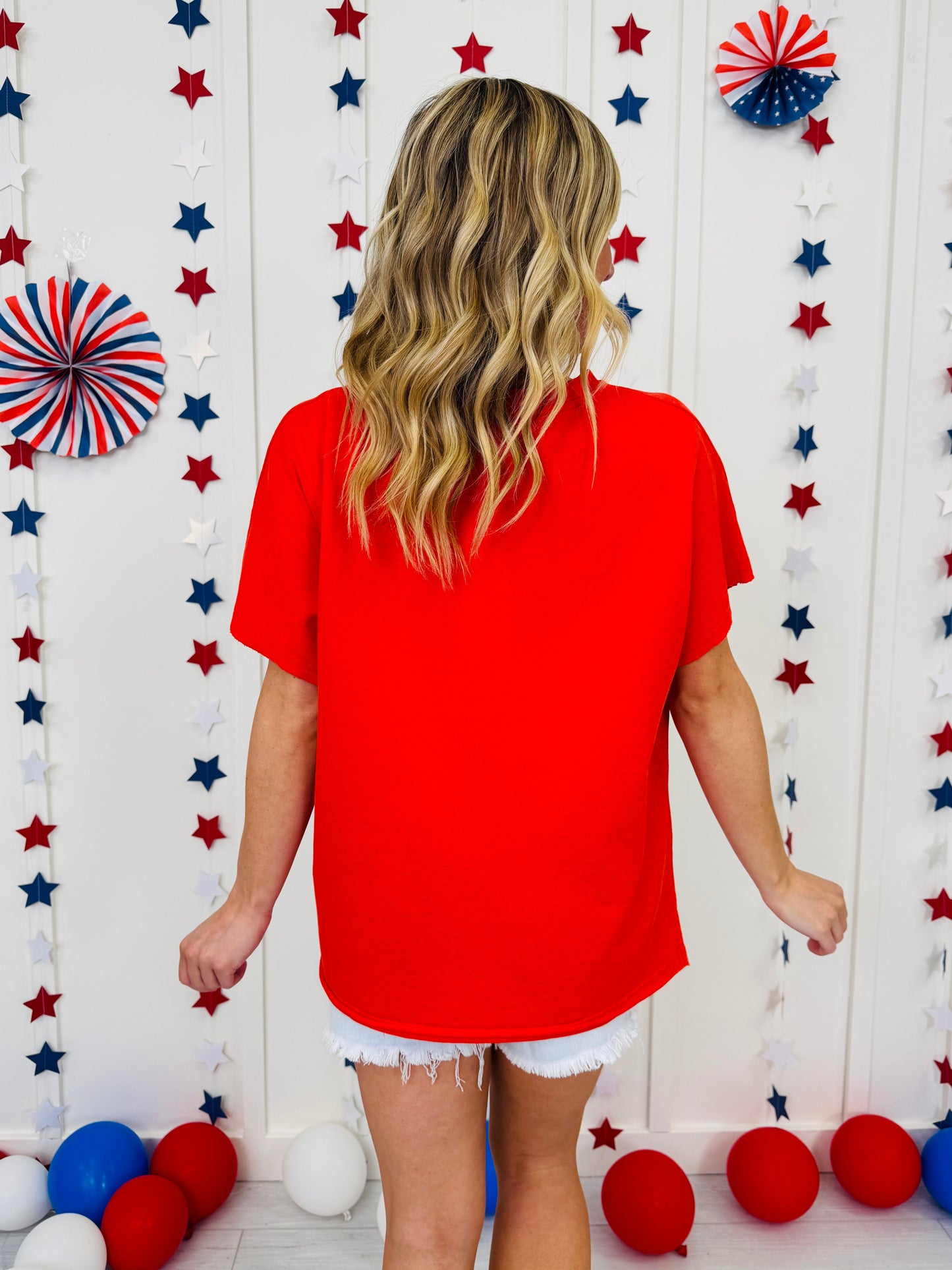 Patriotic Patchwork Top in Multiple Colors