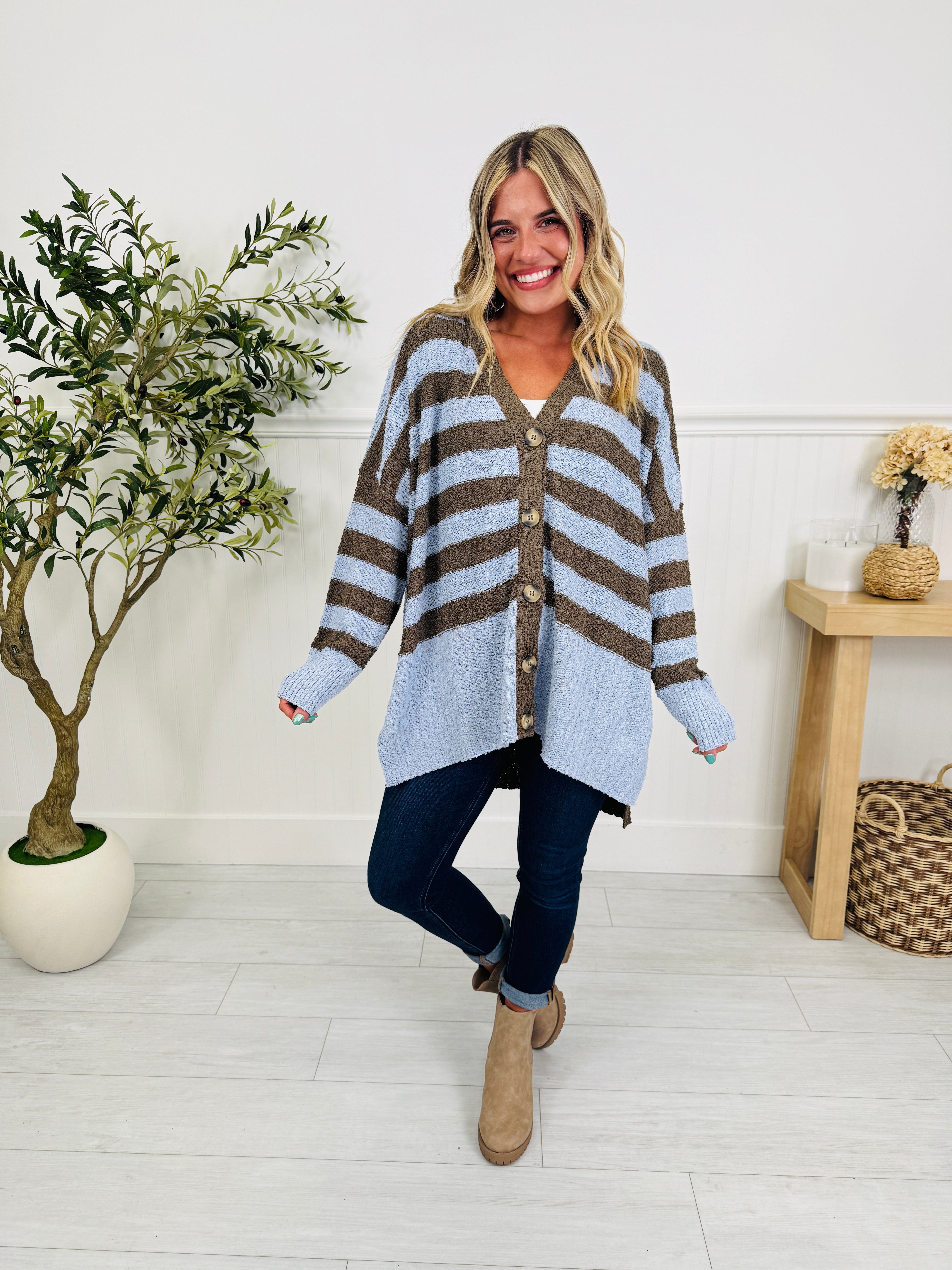 Cozy Comes Easy Cardigan In Blue – MOCO Boutique