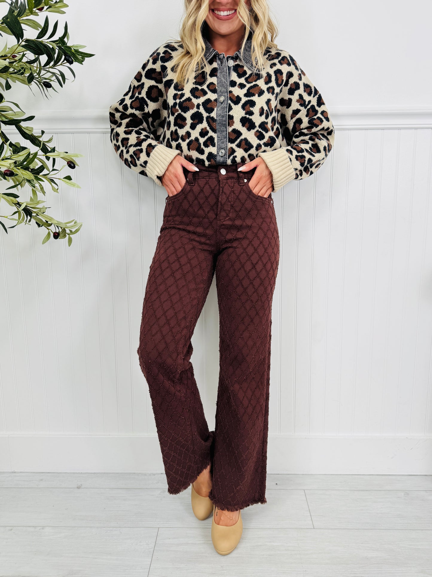 Chocolate Charm Tummy Control Straight Jeans
