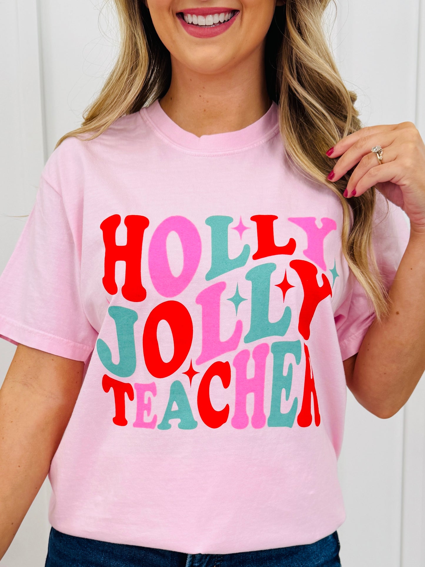 Holly Jolly Teacher Graphic Tee