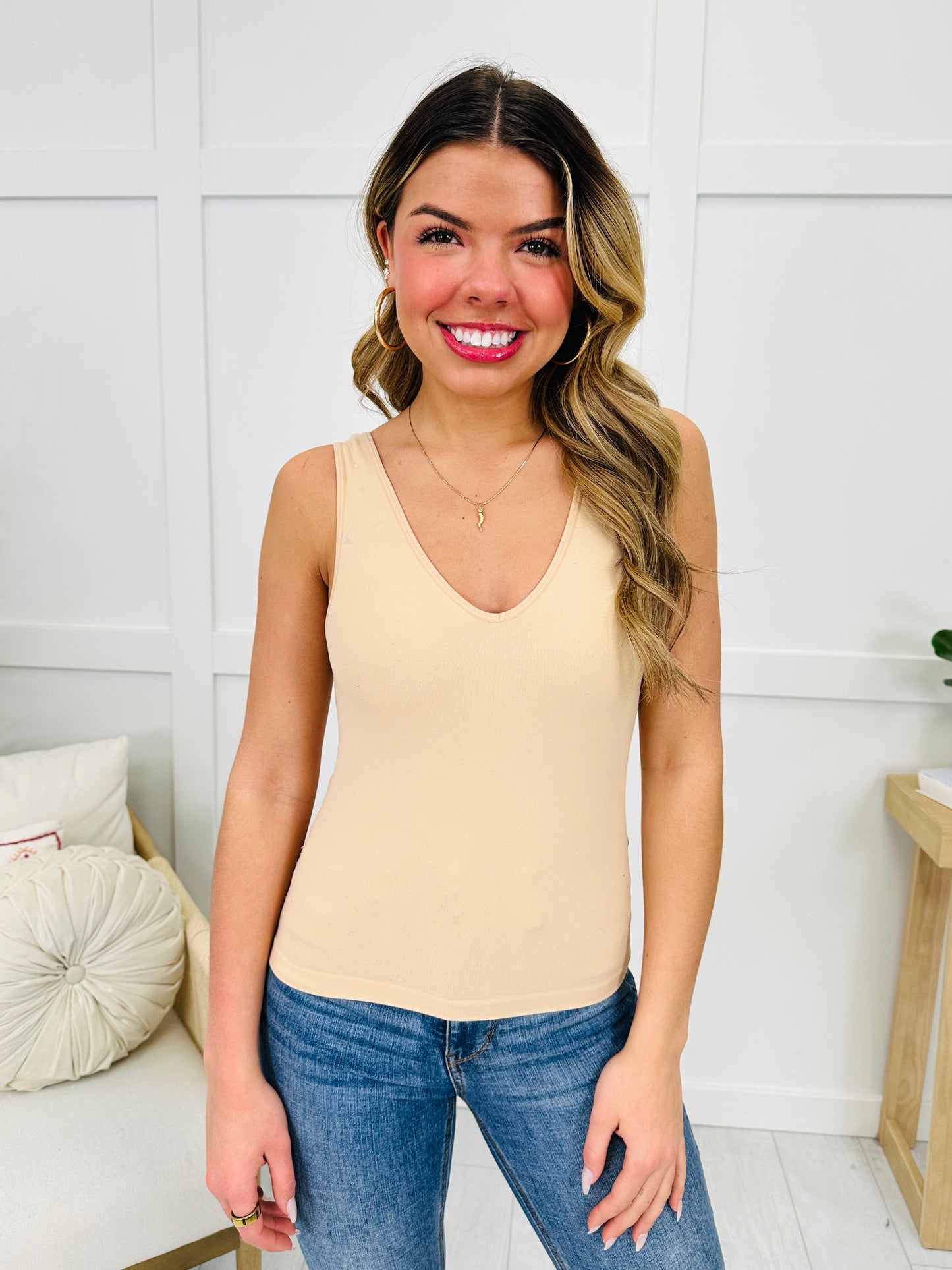 Cropped Reversible Shapewear Tank- Multiple Colors!