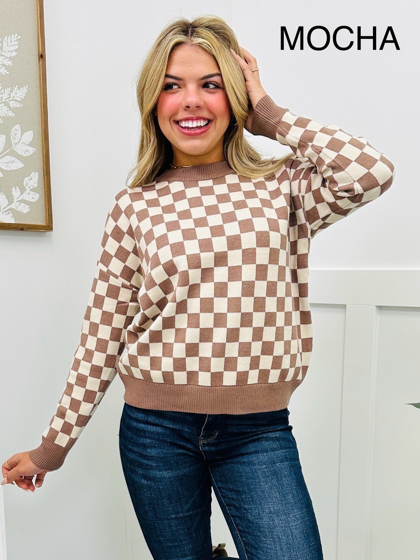 Say Checkmate Sweater- Multiple Colors!