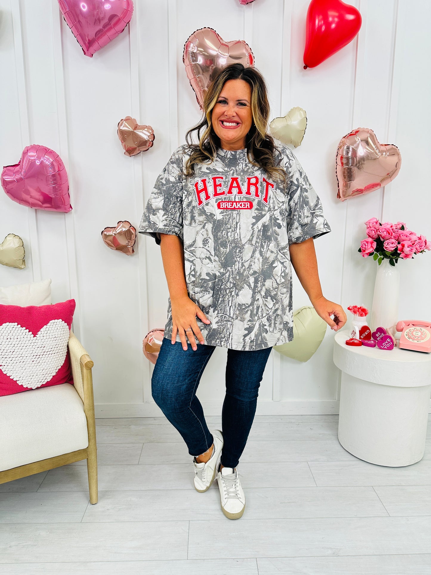 Heart Breaker Camo Graphic Tee