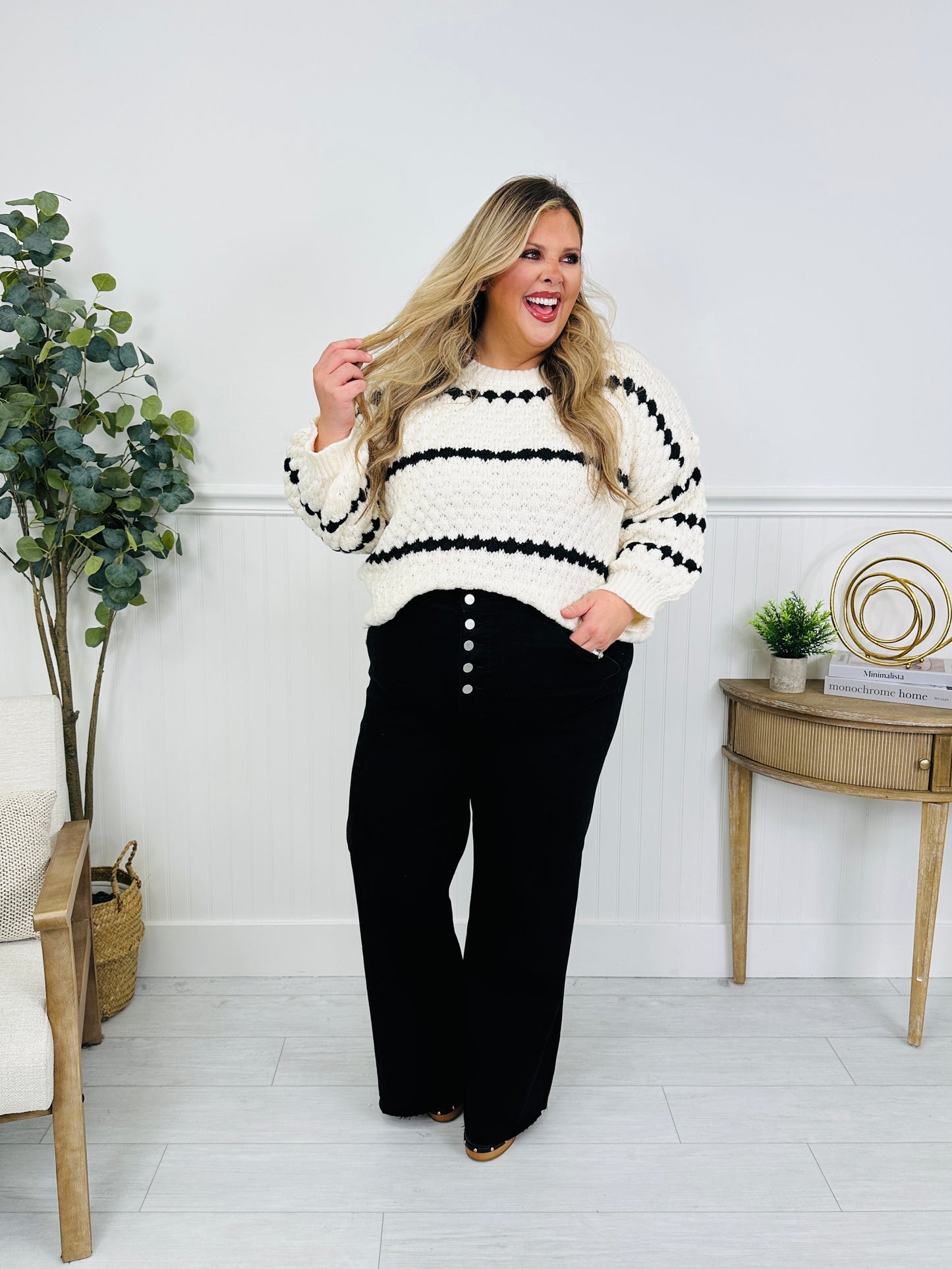 Bold Moves Tummy Control Black Wide Leg Jeans