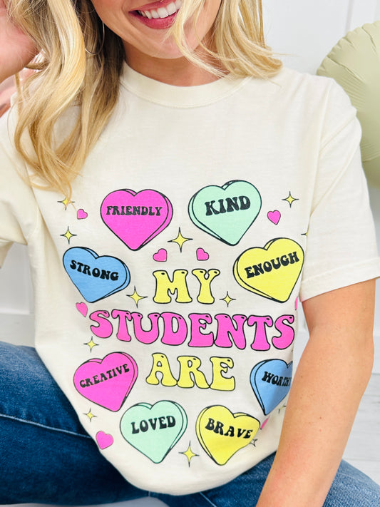 My Students Affirmation Hearts Graphic Tee