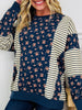 Blooming Beauty Pullover In Navy