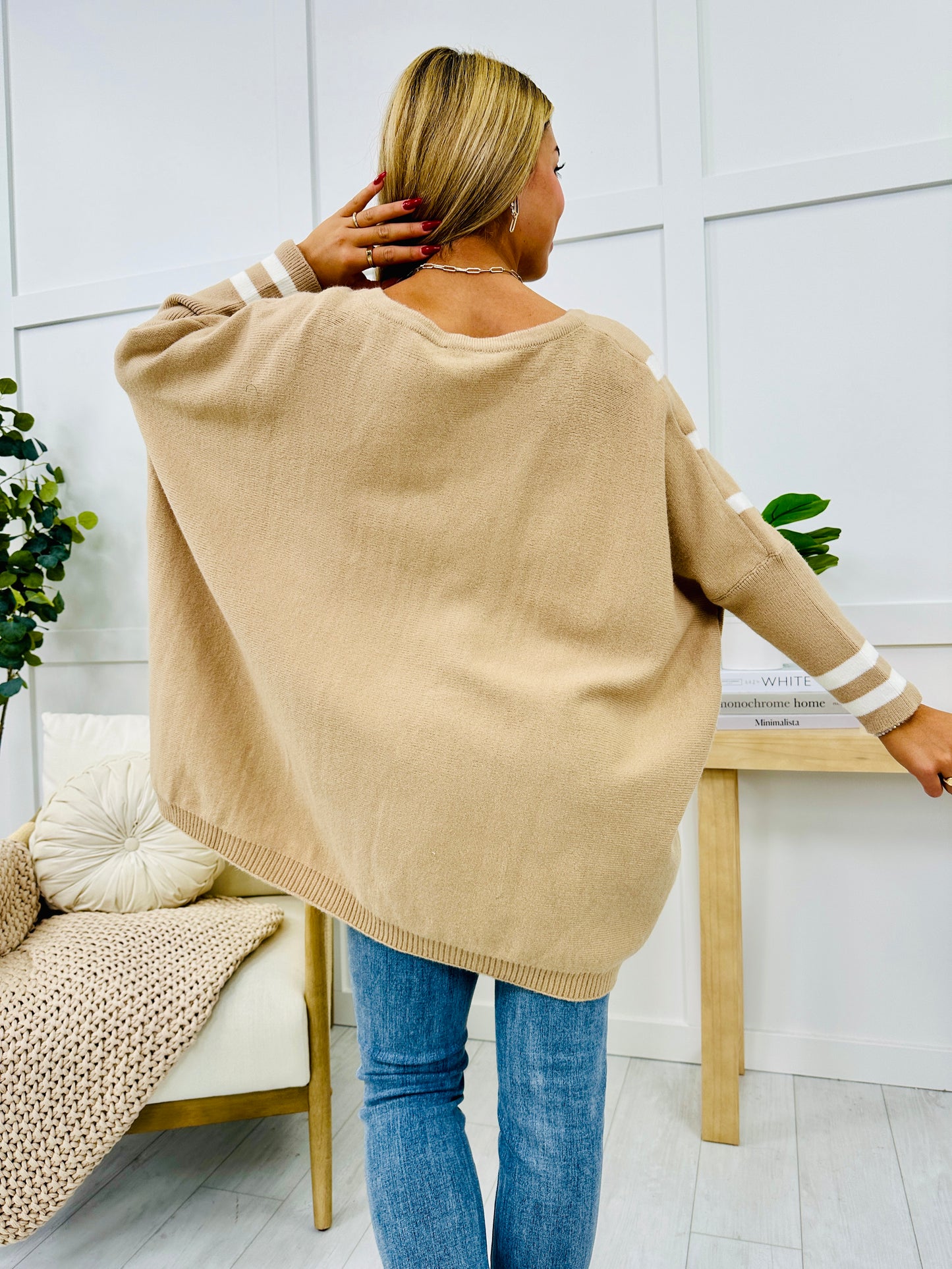 Evening Elegance Sweater In Oatmeal