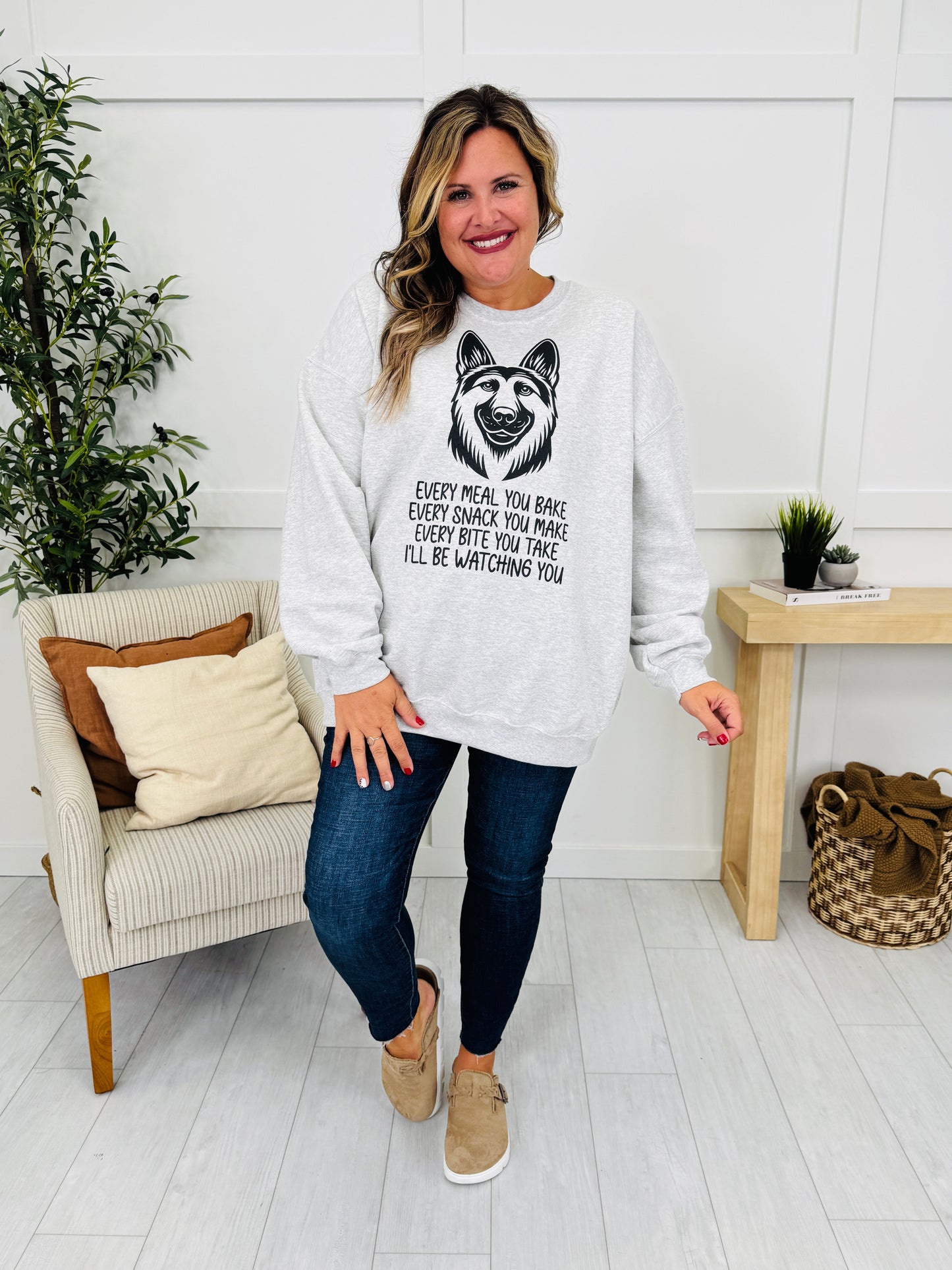 I'll Be Watching You Graphic Crewneck Sweatshirt