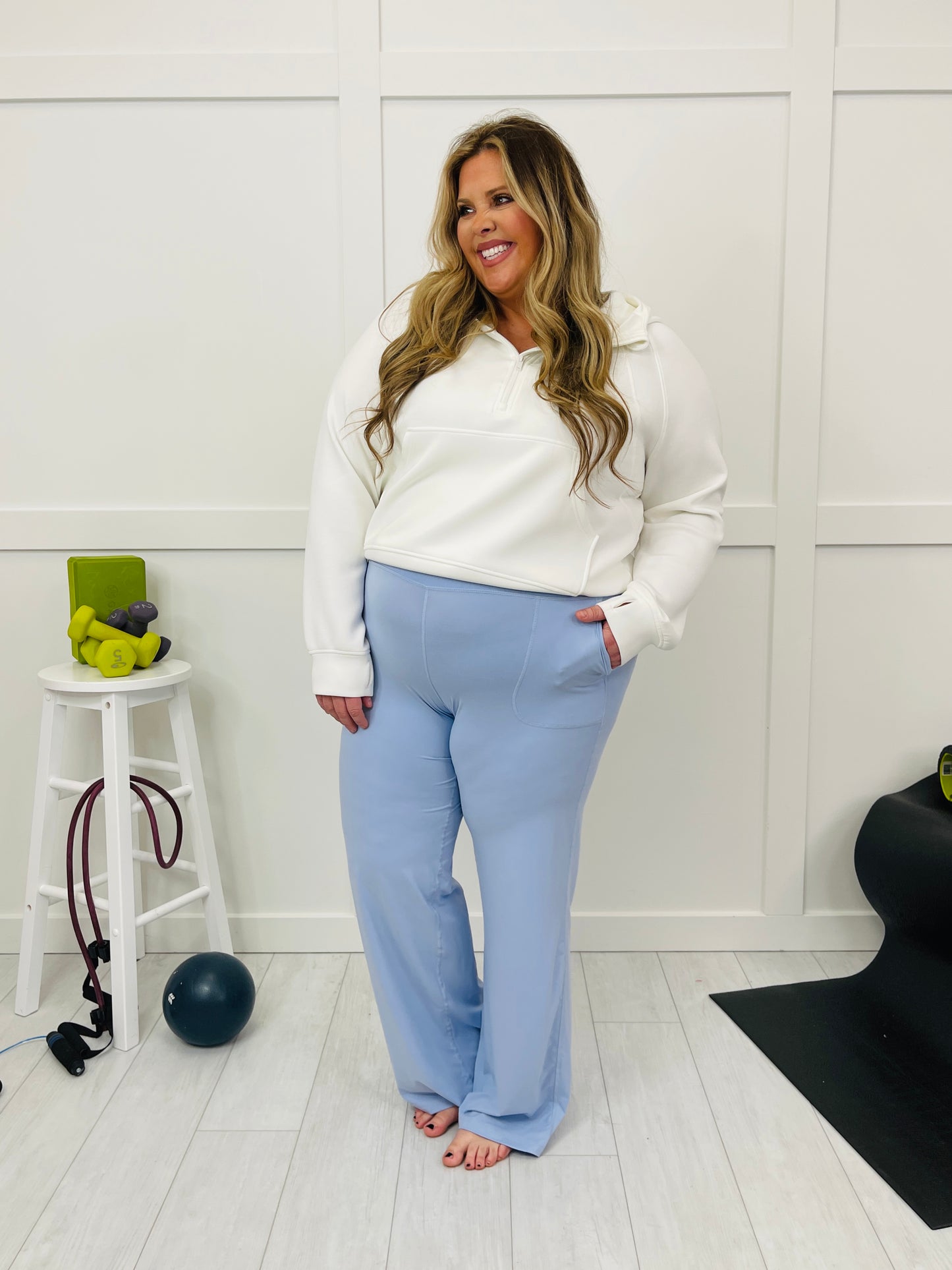 Weightless Words Bottoms In Pastel Blue