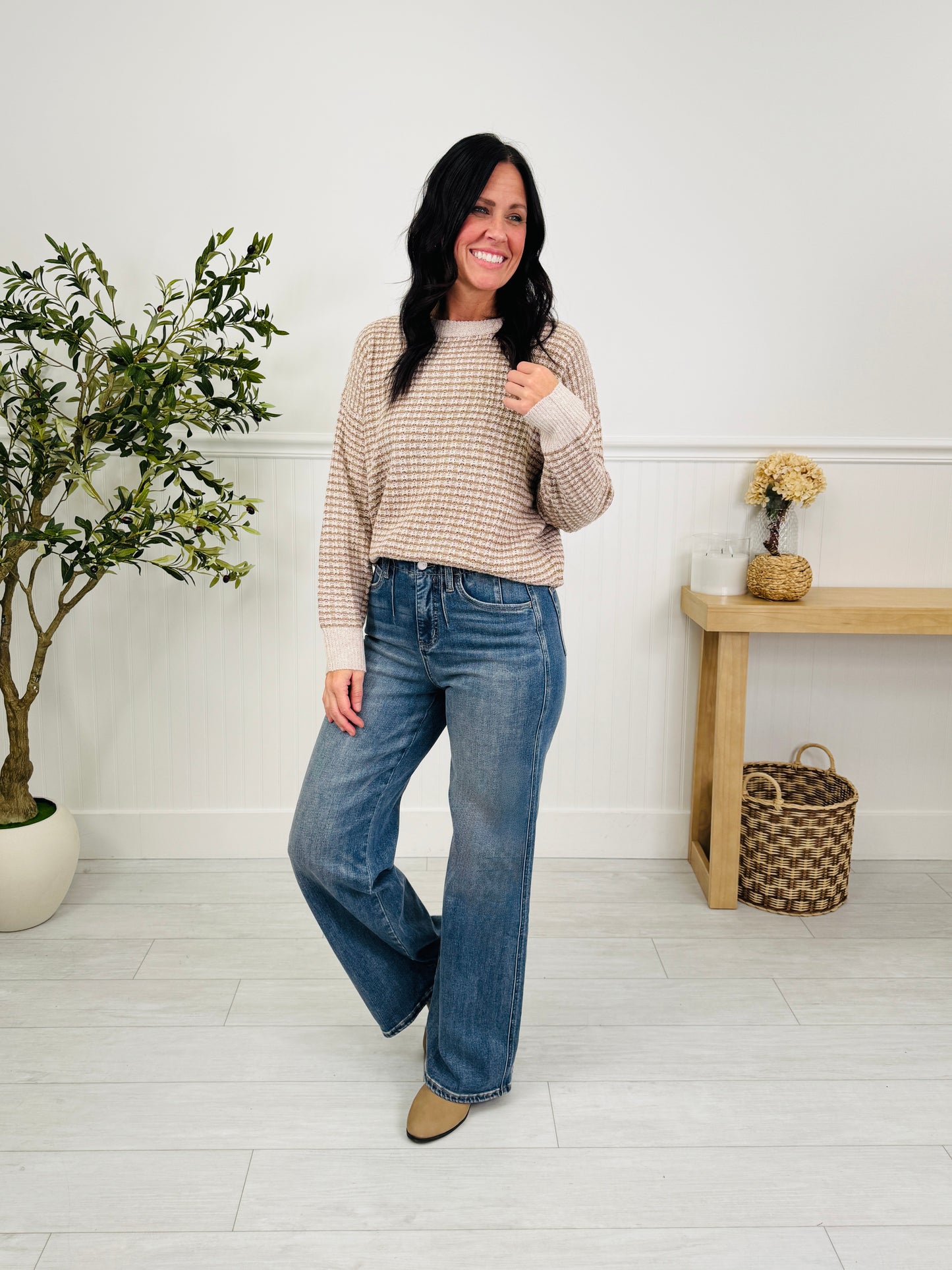Wear It Well Tummy Control Wide Leg Jeans
