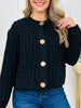Wrapped For Weather Cardigan in Black