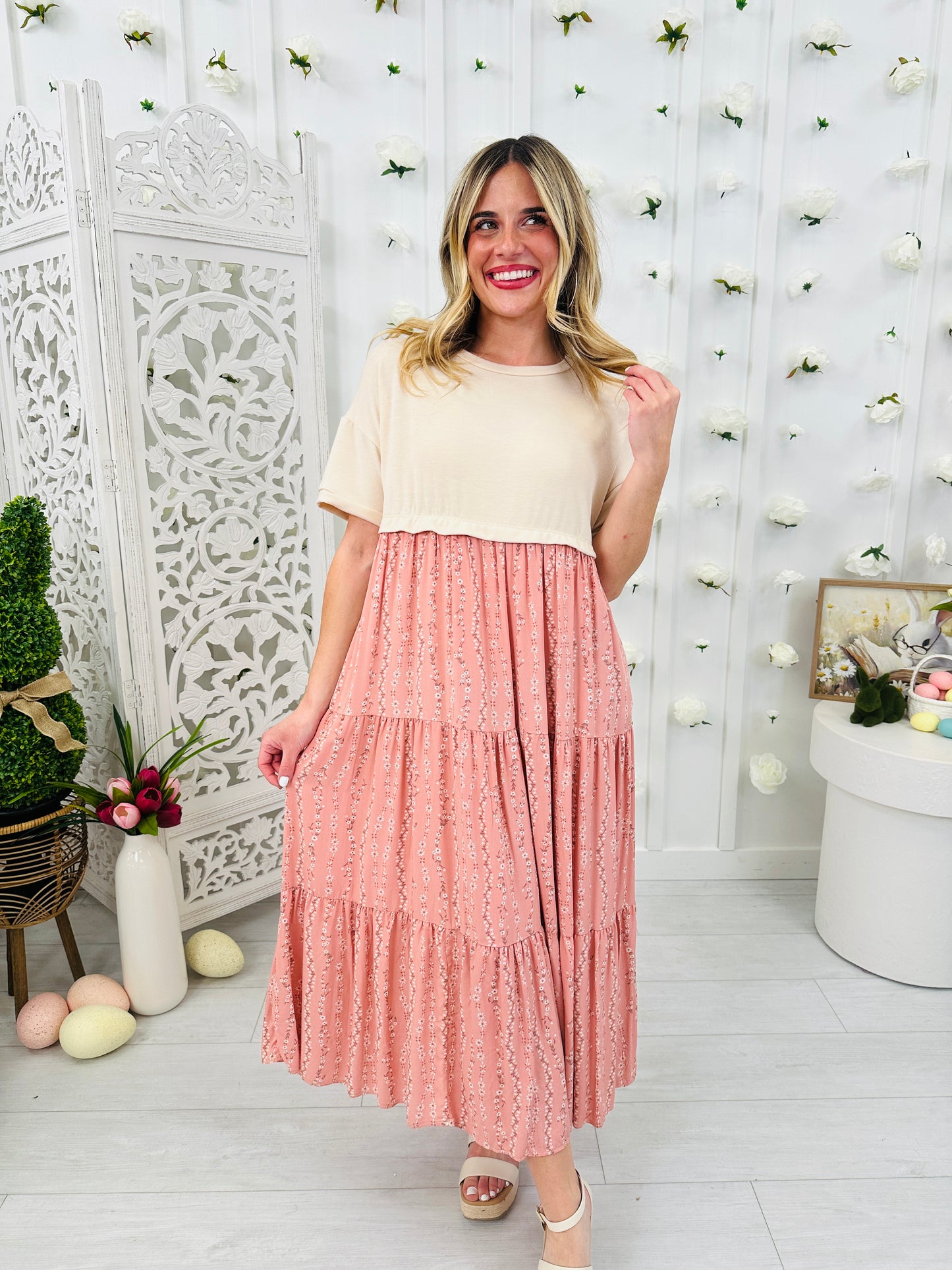 Meadow Mist Dress In Coral