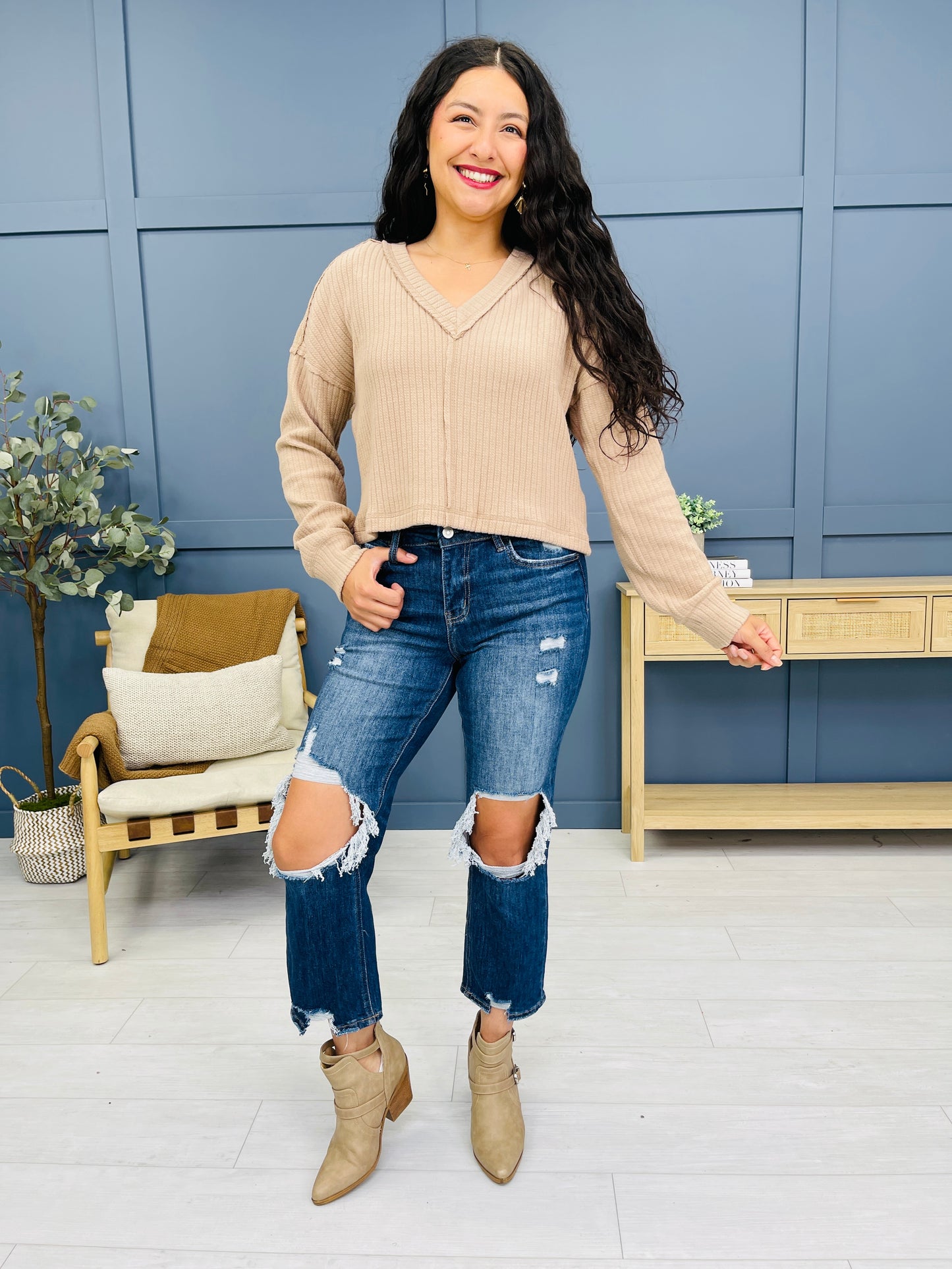 Reg/Curvy Neutral Harmony Sweater-Multiple Colors!