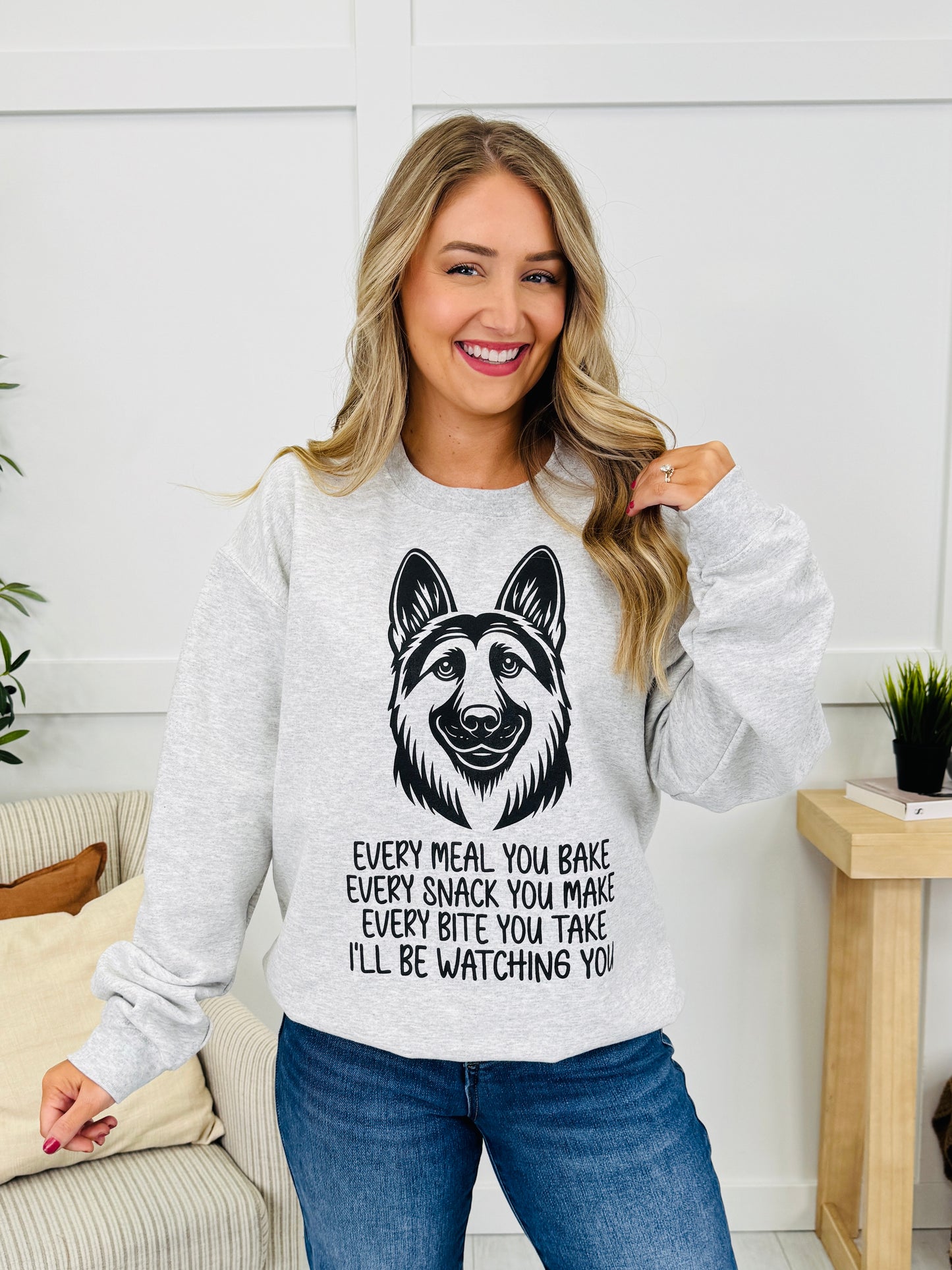 I'll Be Watching You Graphic Crewneck Sweatshirt