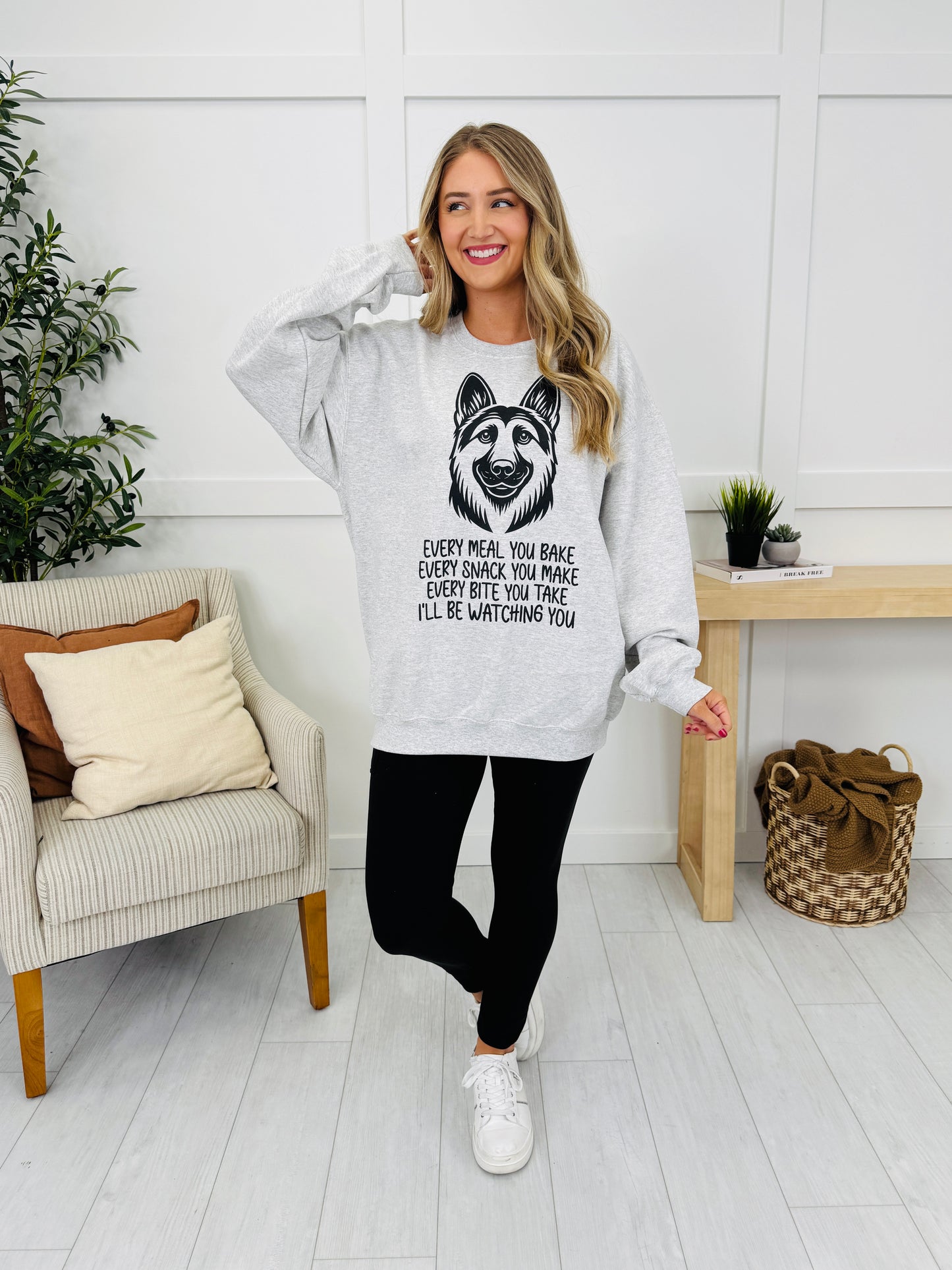 I'll Be Watching You Graphic Crewneck Sweatshirt