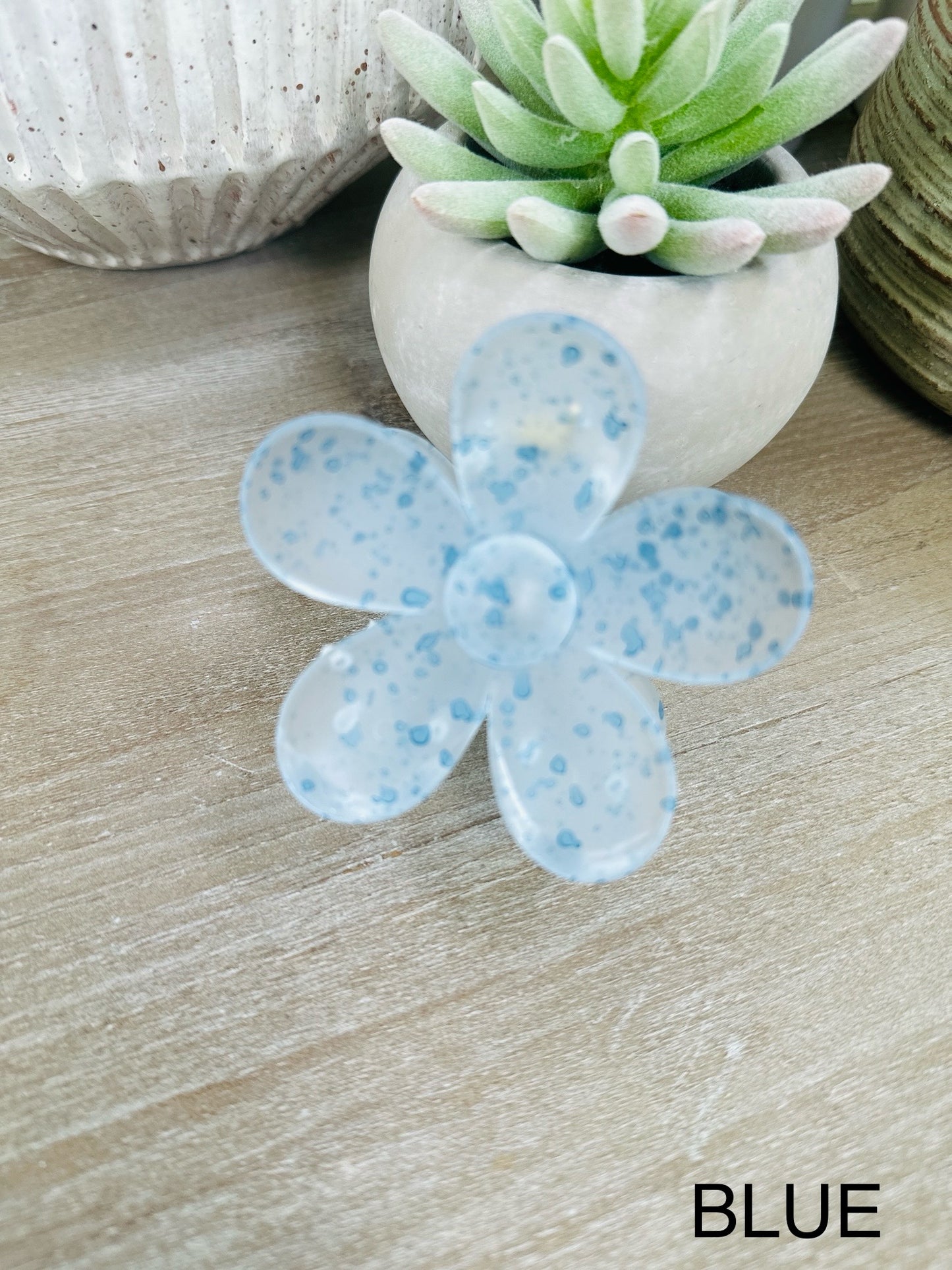 Paint Splatter Flower Hair Clip-Multiple Colors!