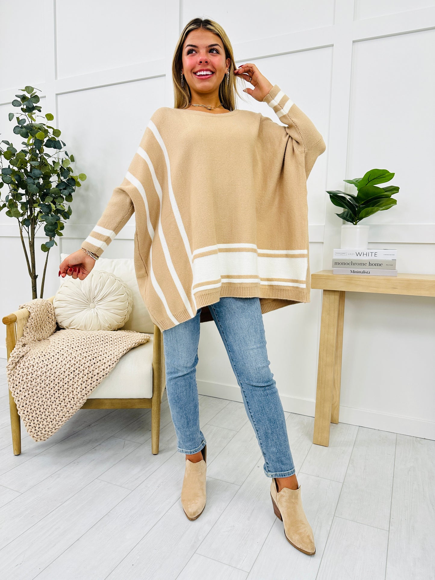 Evening Elegance Sweater In Oatmeal