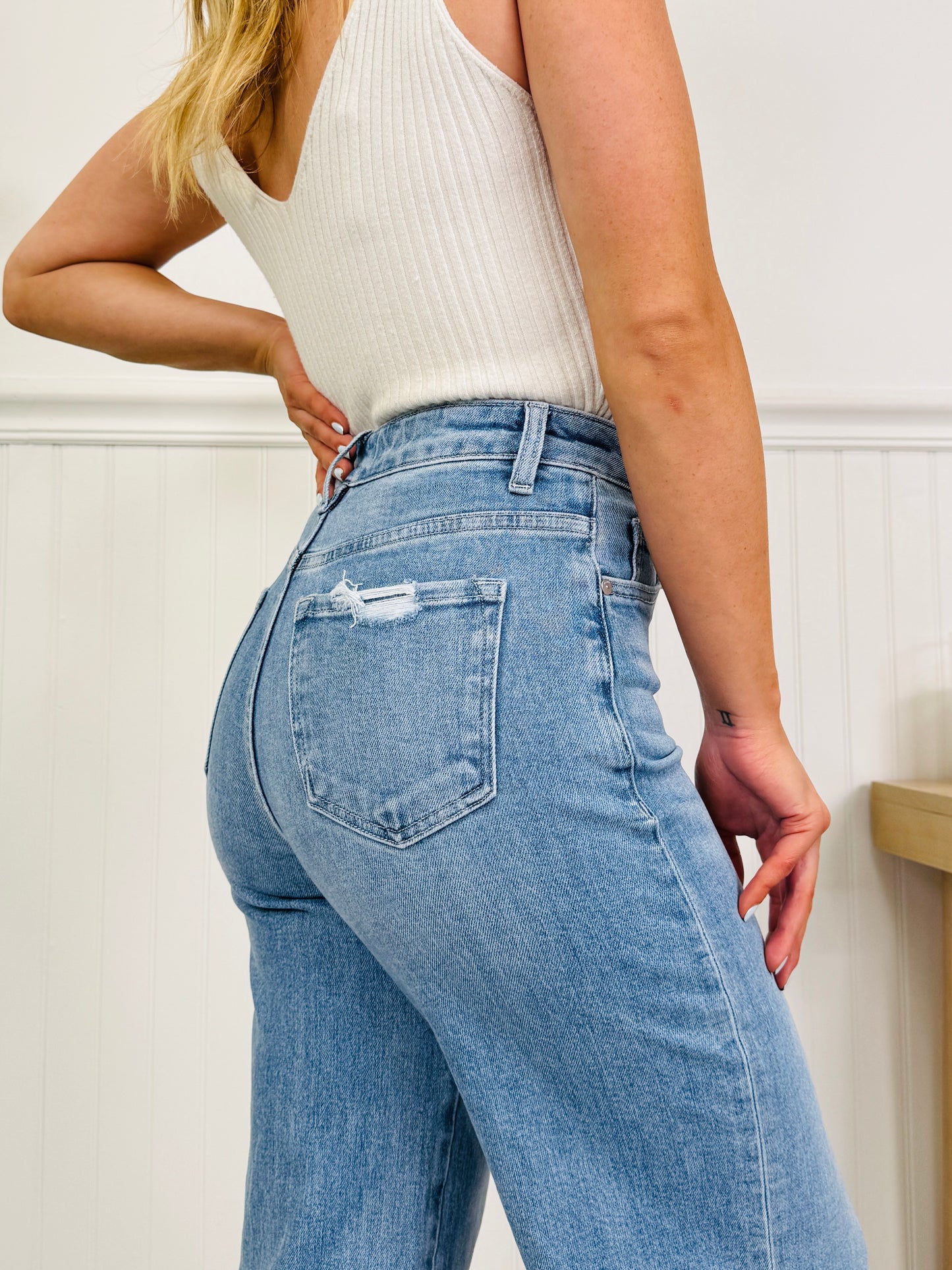 Triple Threat Wide Leg Tummy Control Jeans In Three Inseams