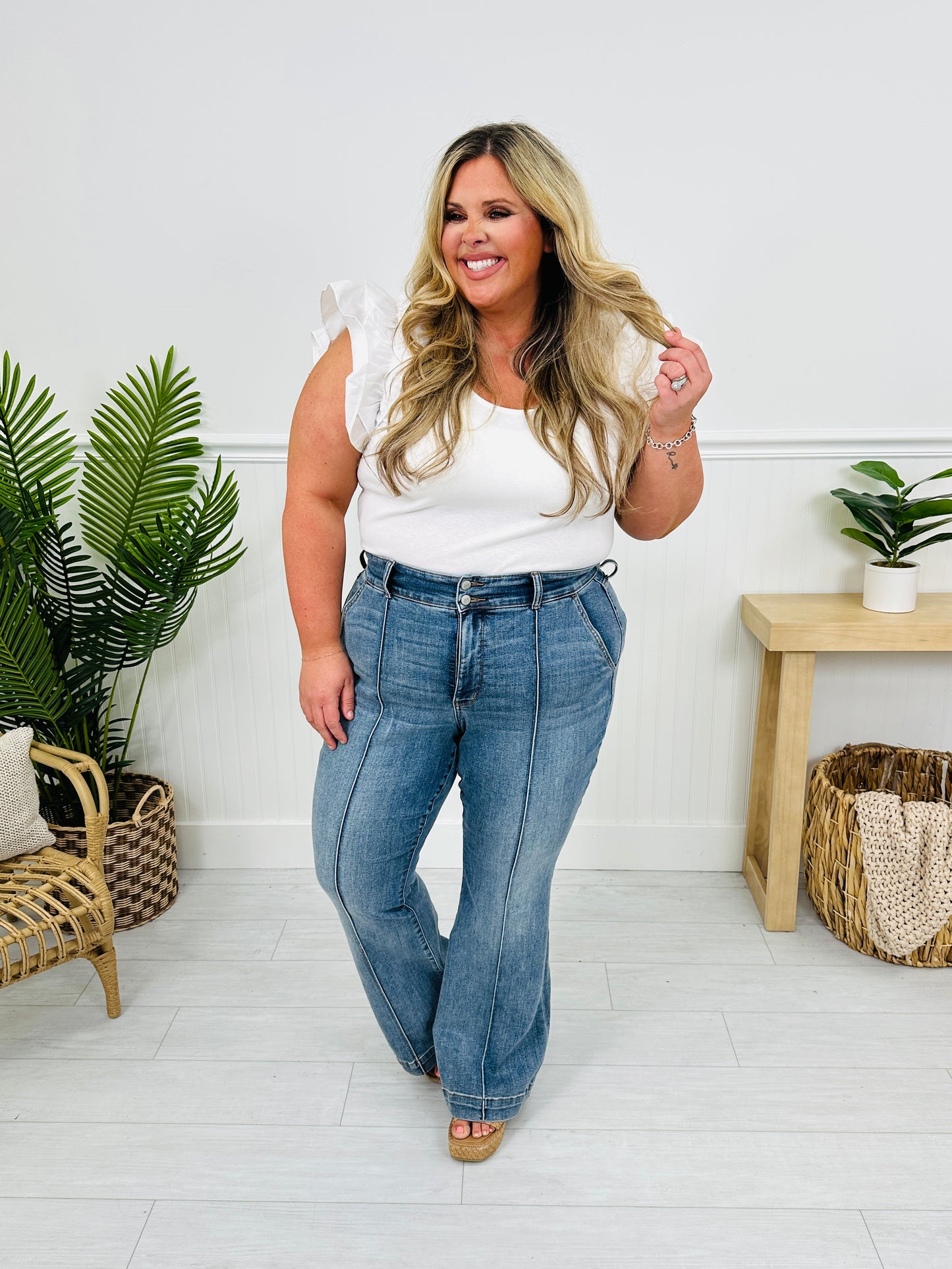 Judy Blue Stop and Stare Flare Jeans