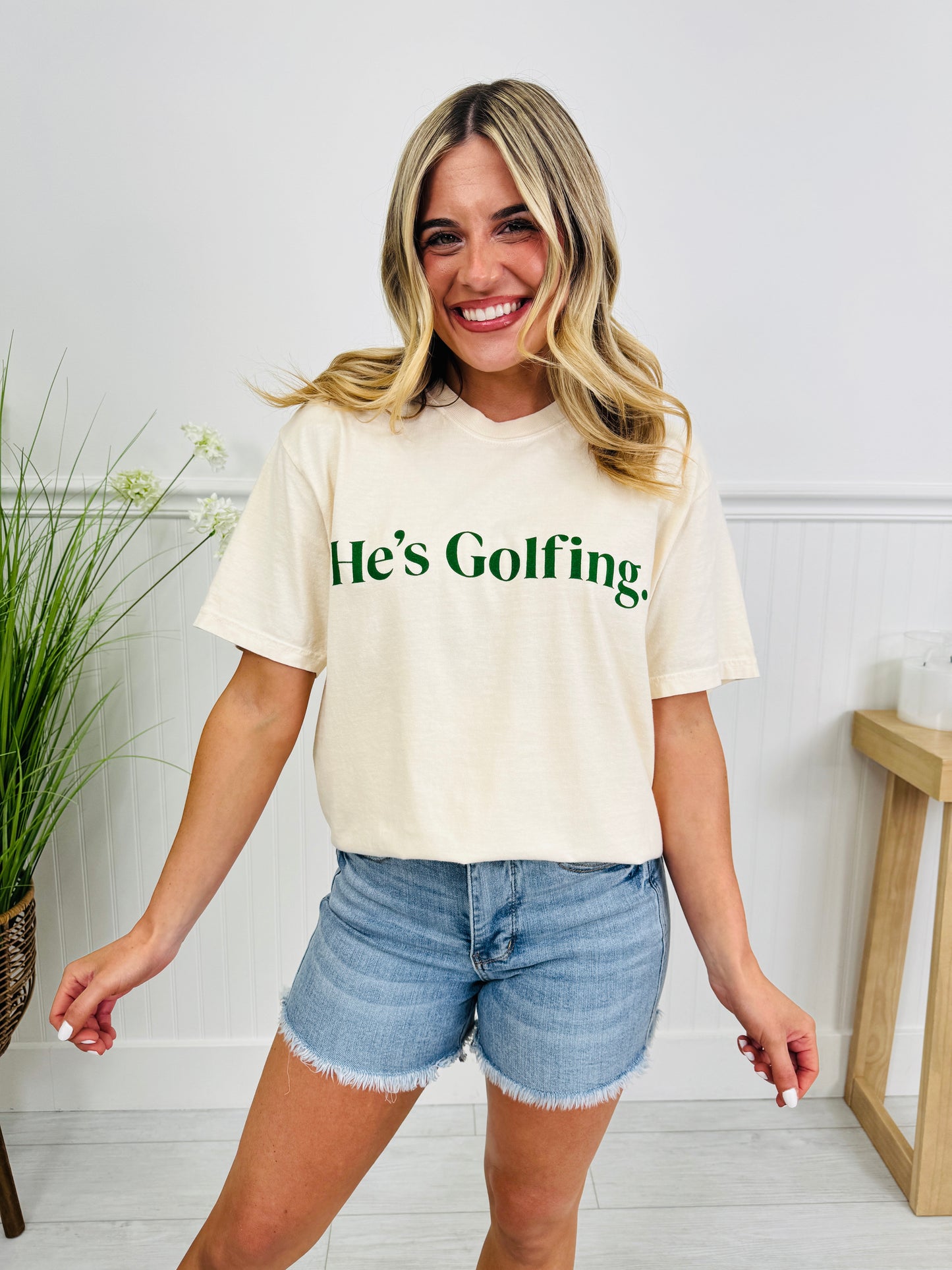 He's Golfing Graphic Tee