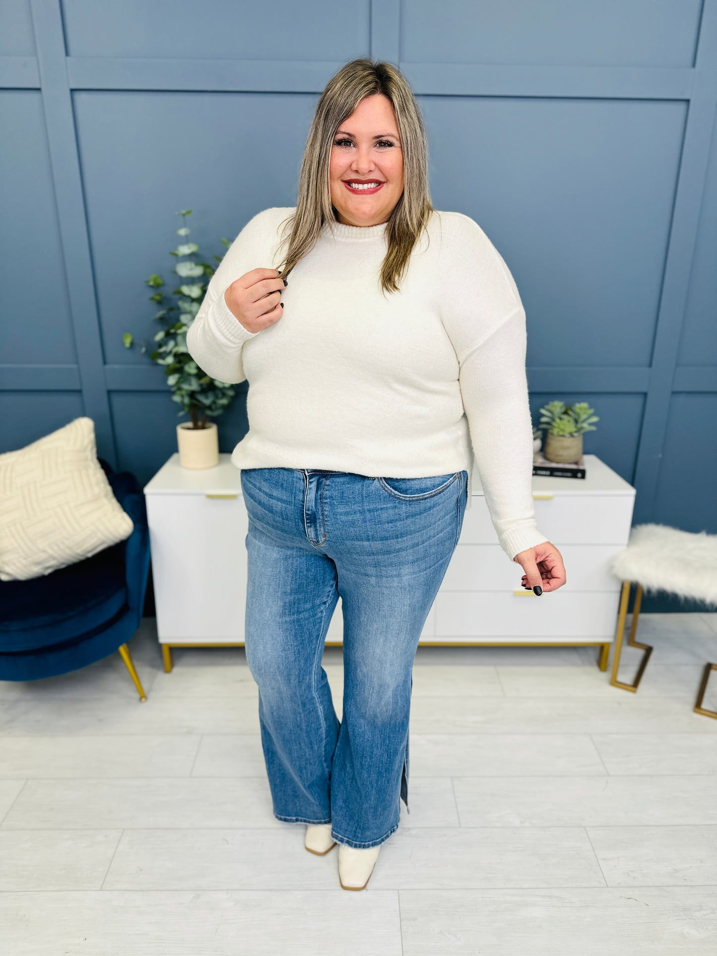 Judy Blue REG/CURVY Gotta Split Slit Flare Jeans