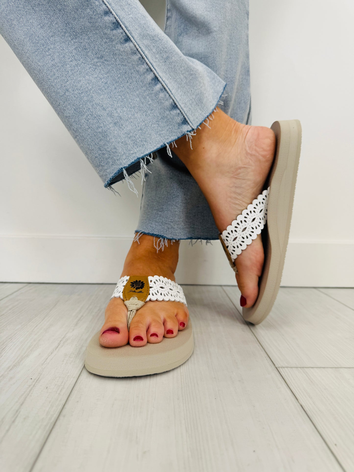 Seaside Keepsake Flip Flops In White