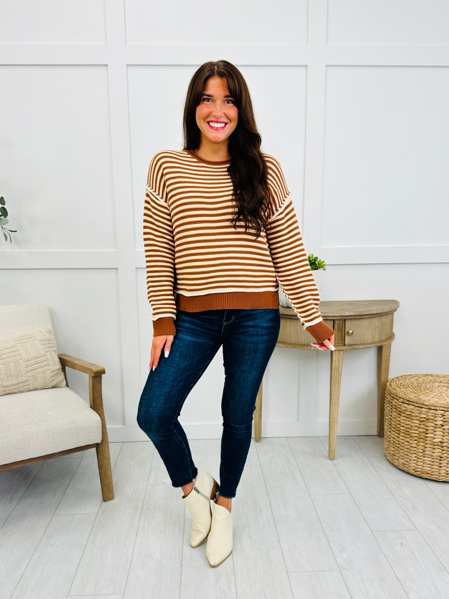 Toffee Stripe Sweater