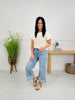 Right on Time Tummy Control Wide Leg Cropped Jeans