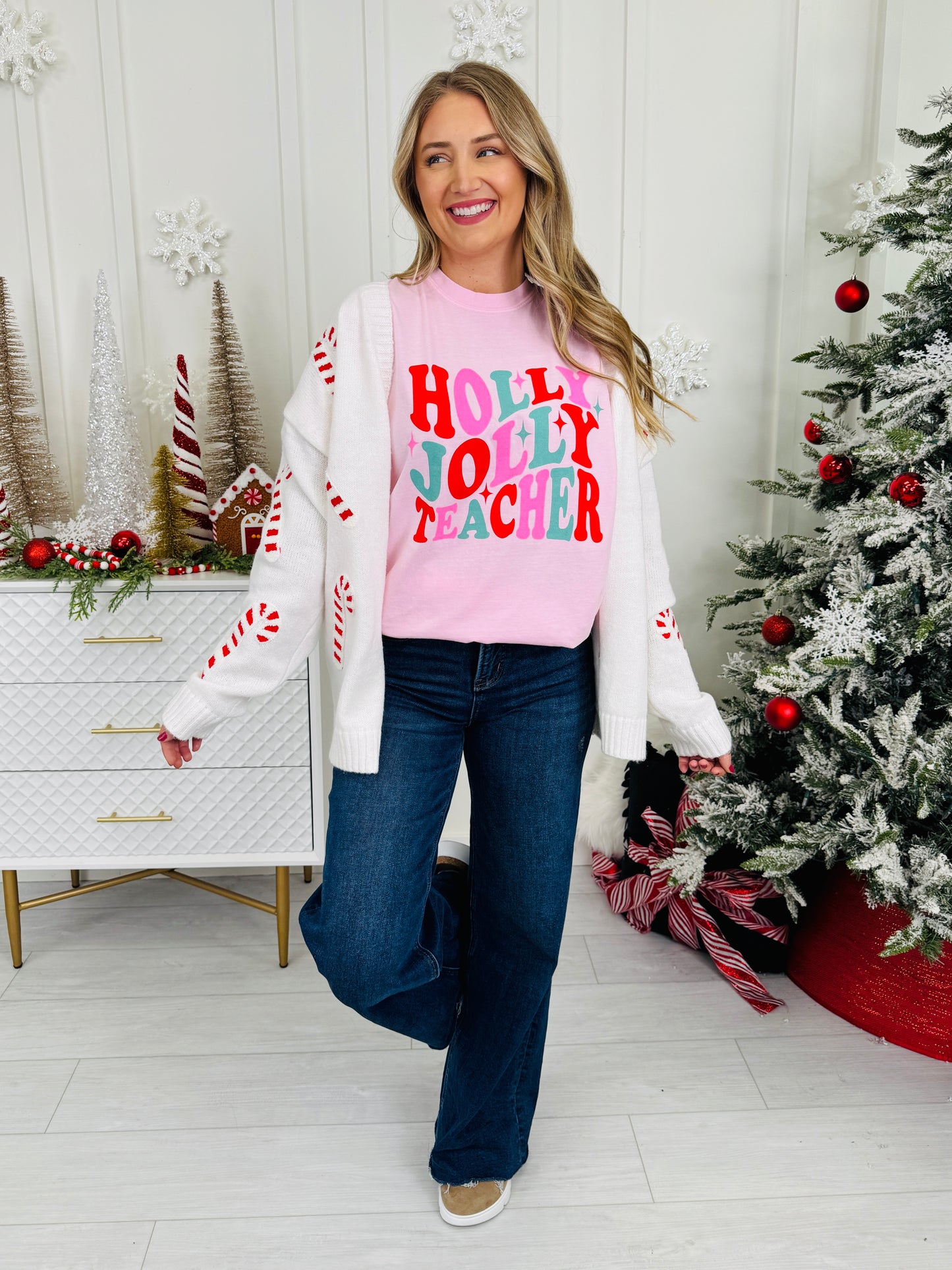 Holly Jolly Teacher Graphic Tee