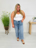 Front and Center Tummy Control Cropped Wide Leg Jeans