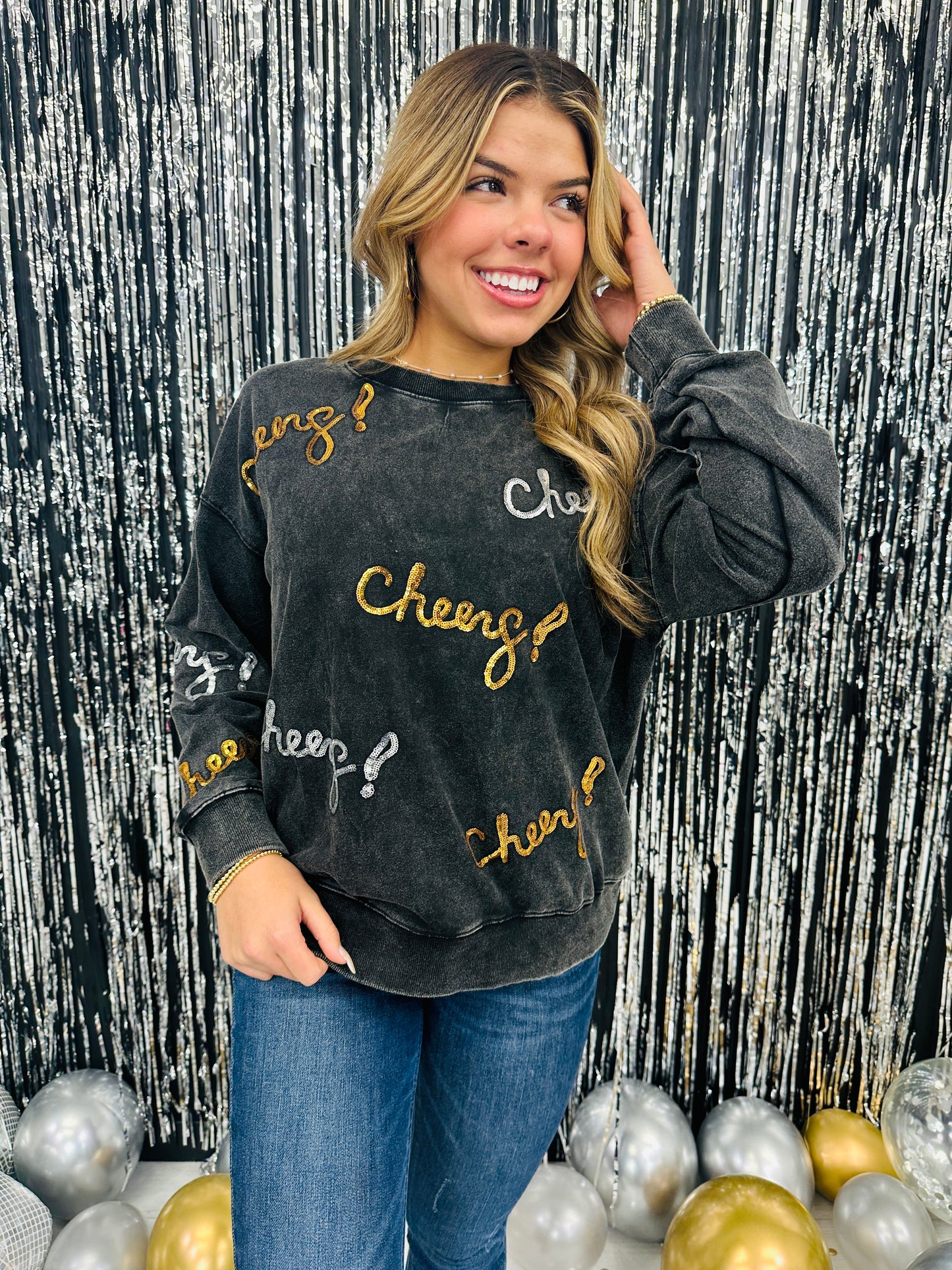 REG/CURVY Sparkling Cheers Sweatshirt- Multiple Colors!