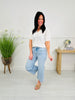 Sunflower Season Tummy Control Wide Leg Cropped Jeans