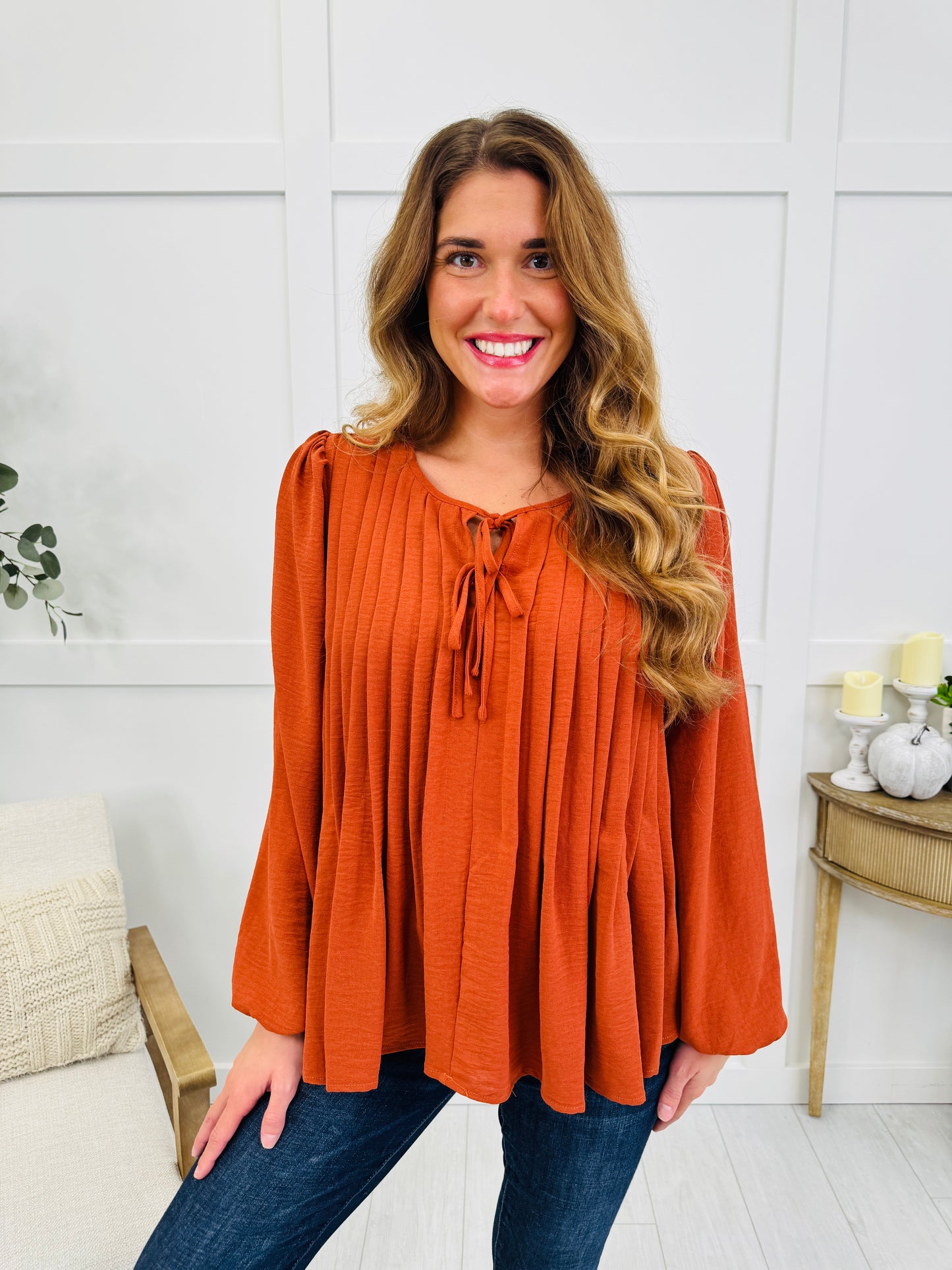 Autumn Avenue Top in Rust