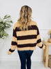 Soft Spot For Stripes Cardigan In Taupe