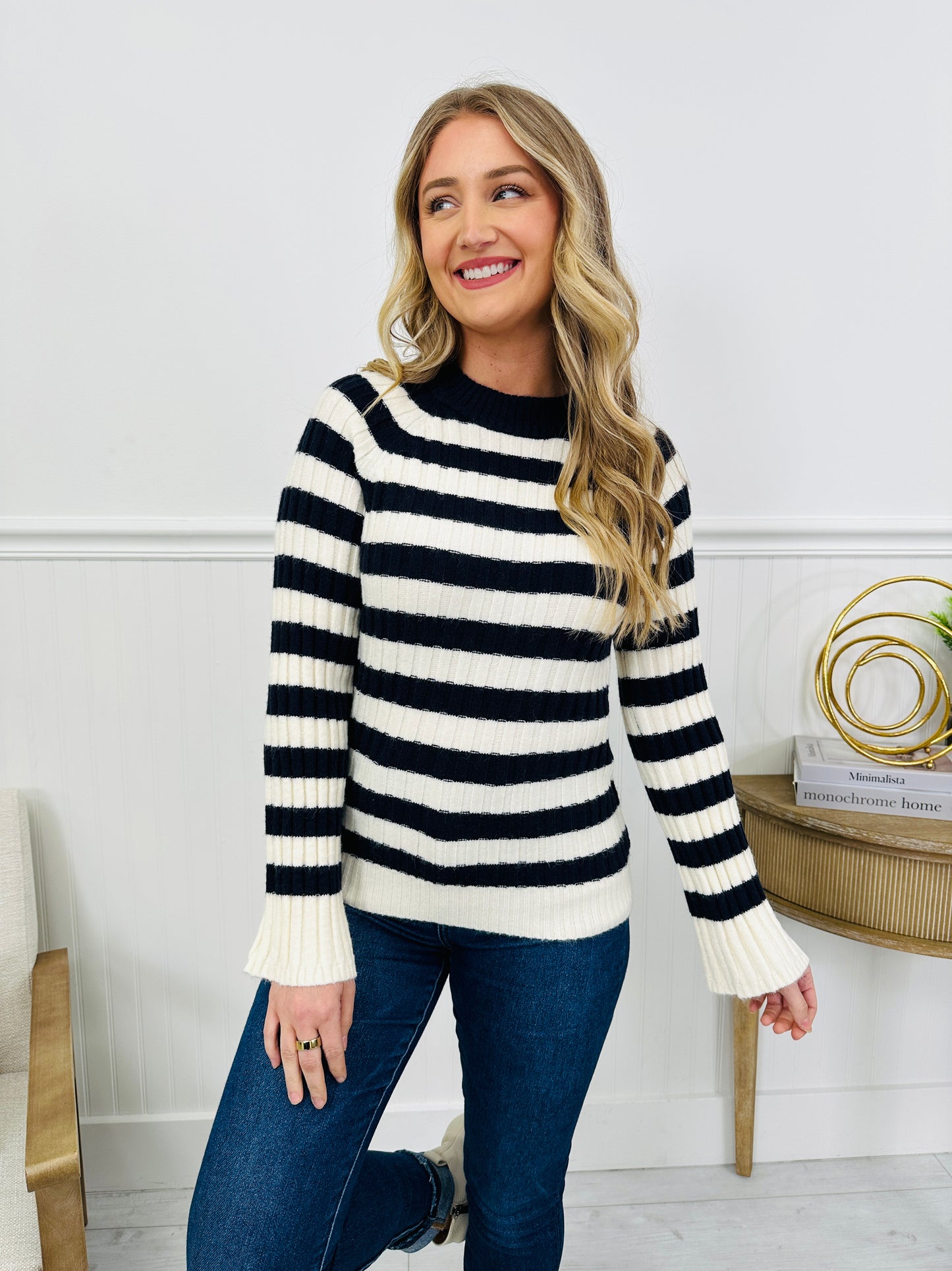 The Pattern We Keep Sweater in Navy