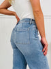 Front and Center Tummy Control Cropped Wide Leg Jeans